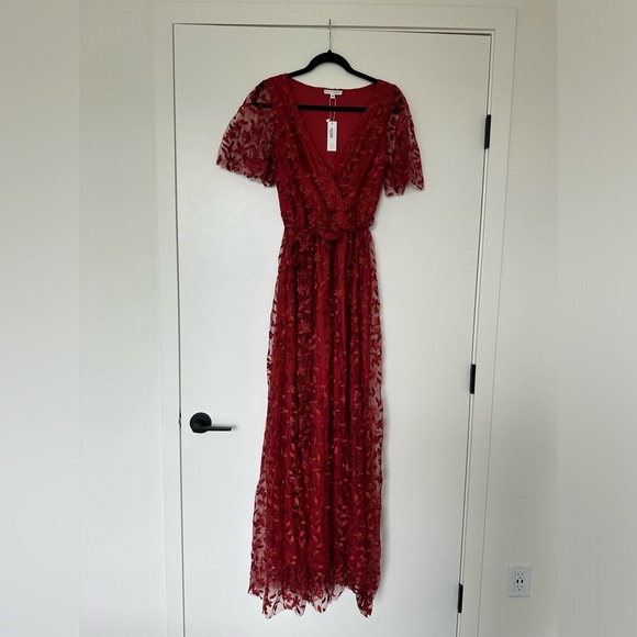 Baltic Born Marseilles Embossed Maxi Dress (medium, Crimson color) - Picture 1 of 5